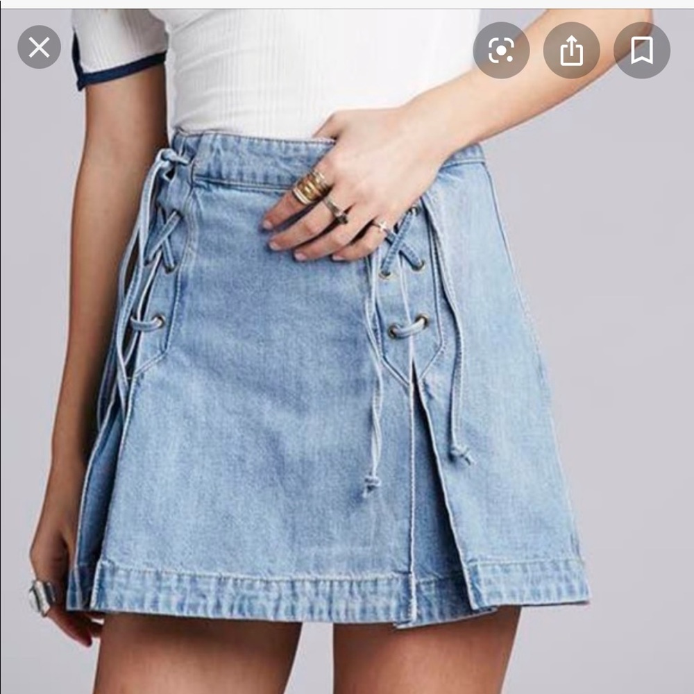 free People | denim skirt
